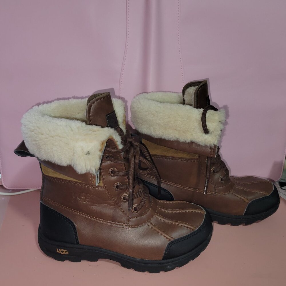 Ugg Butte II Boot Lace up Winter Snow Duck Boots Tan Brown Size 13 S/N 1098890K